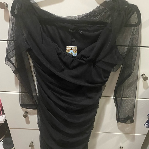 Black midi dress from boohoo. New with tags! - Picture 4 of 4